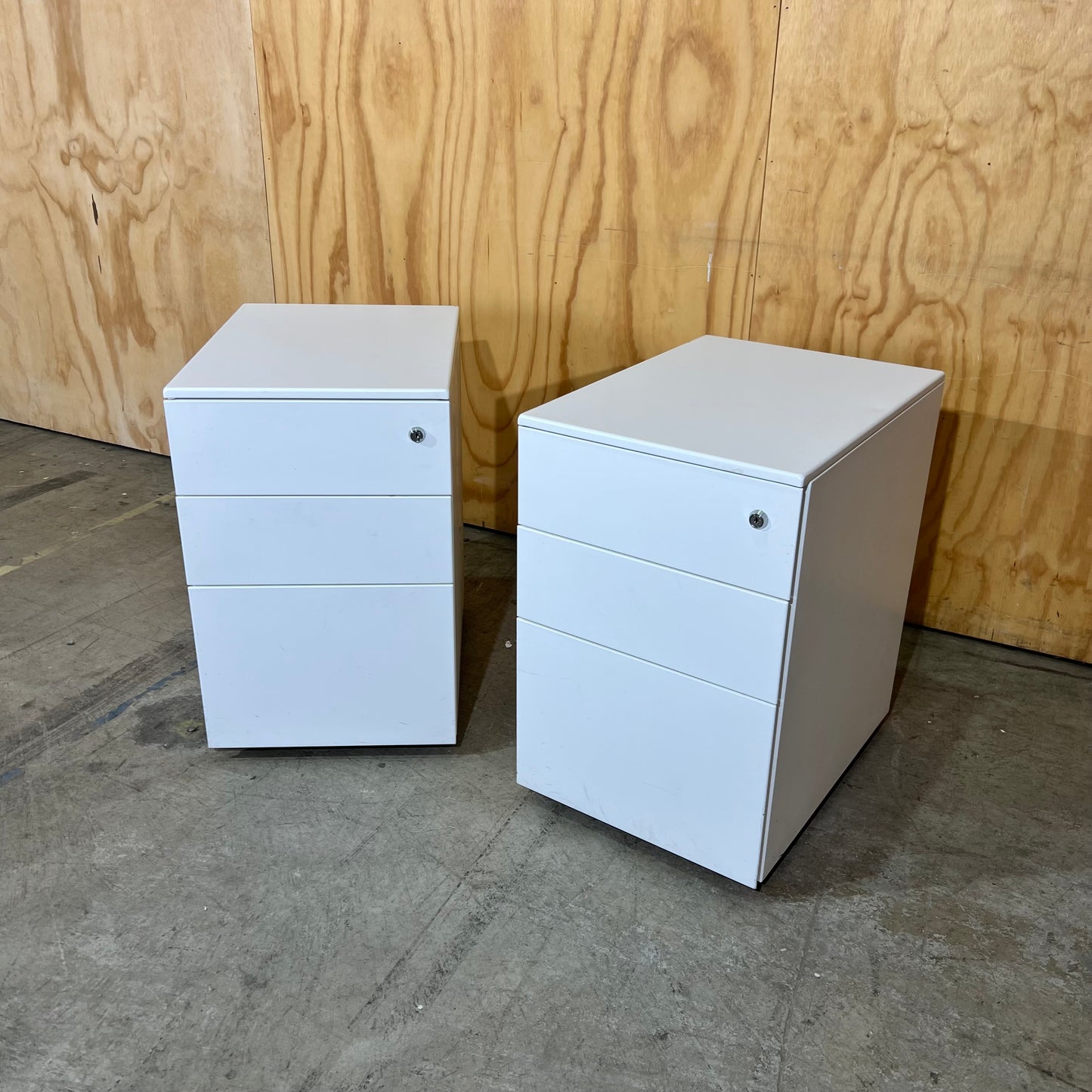 3-Drawer Pedestal in White