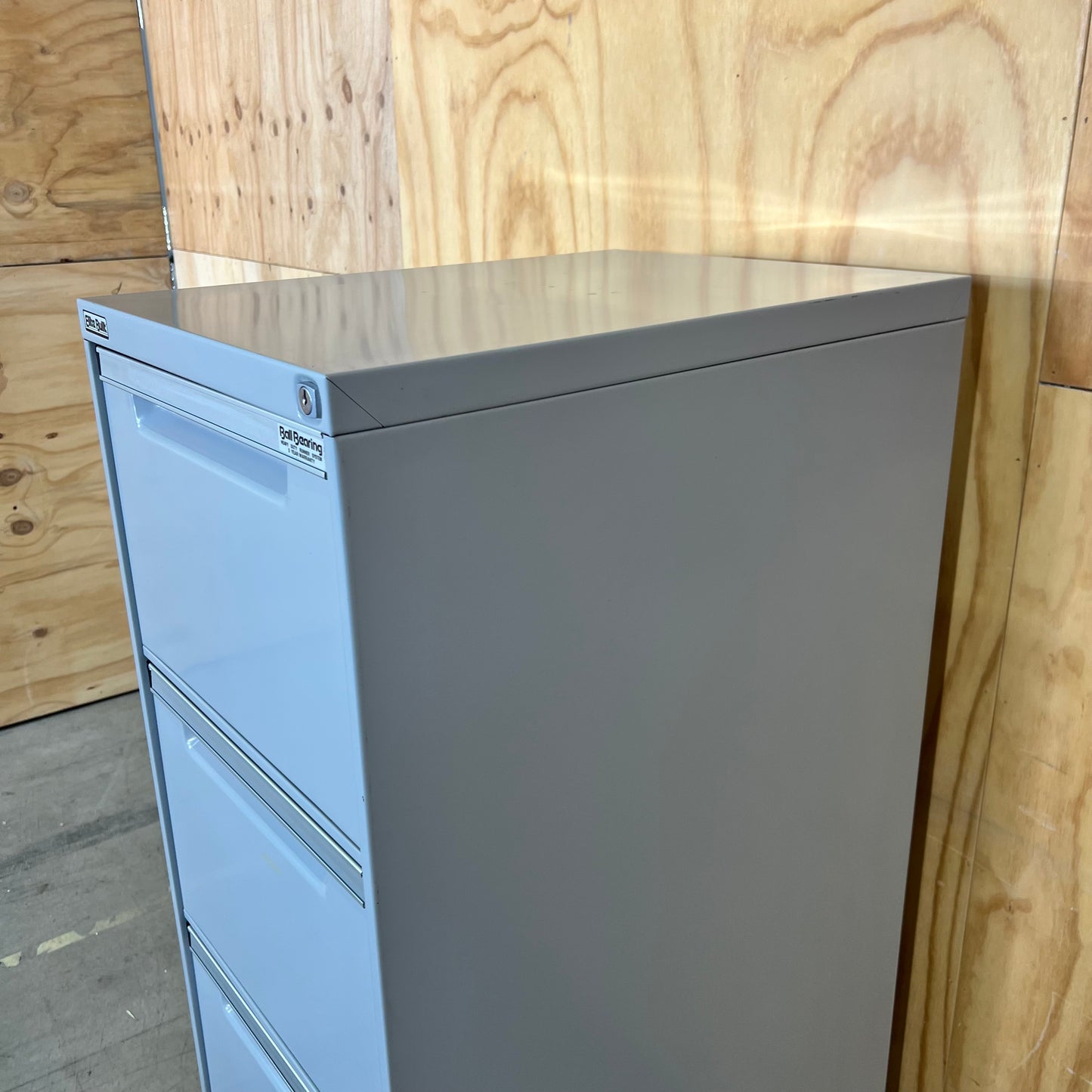 Light Grey Metal Filing Cabinet