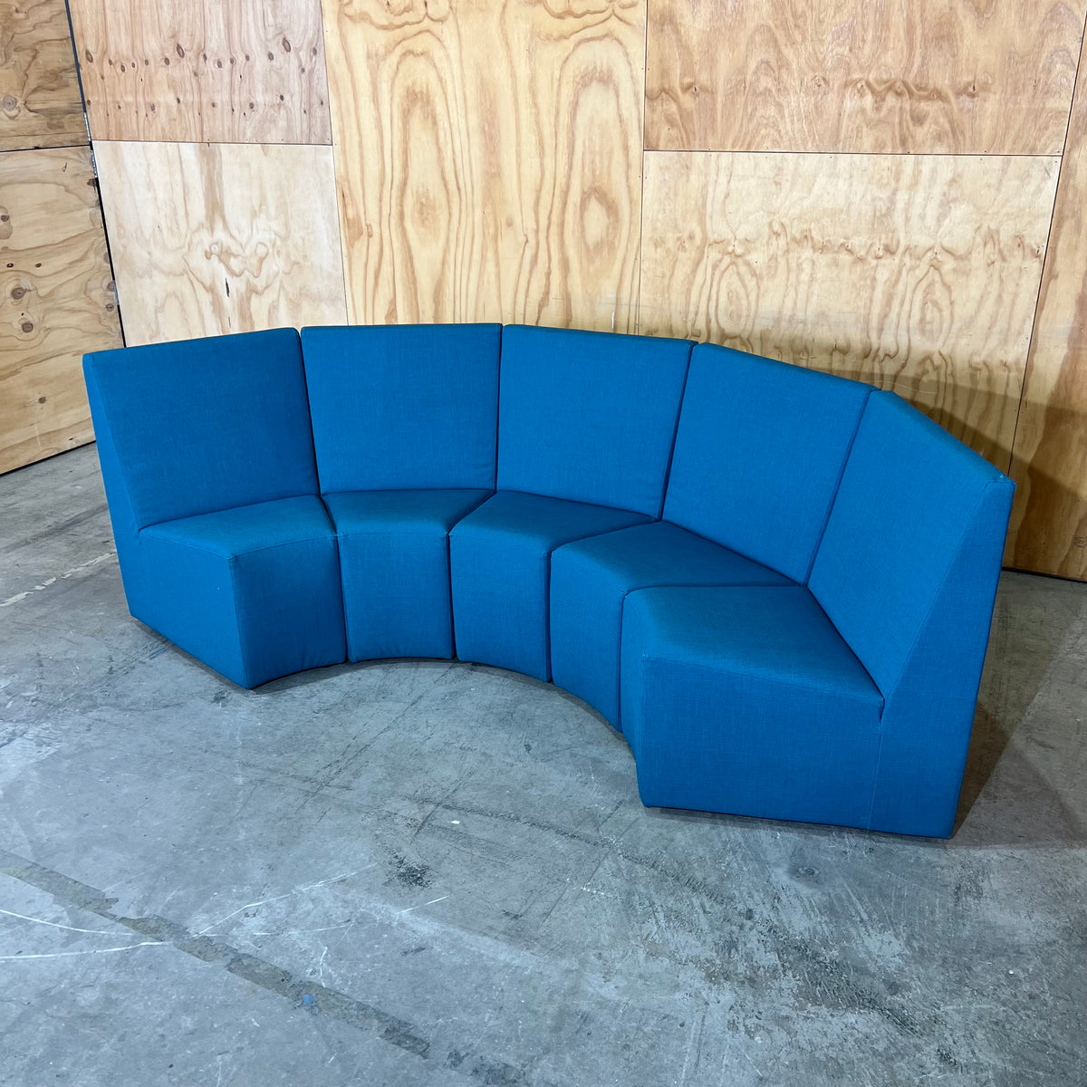 Teal Vinyl Modular Sofa Piece
