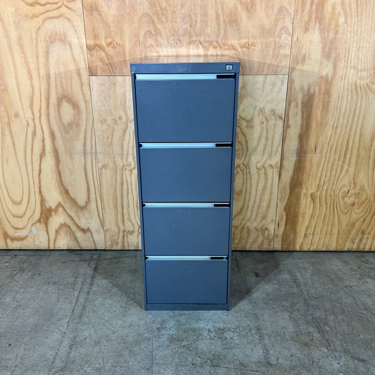 Steel Grey 4-Drawer Filing Cabinet