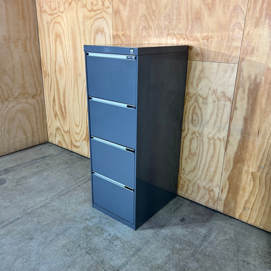 Steel Grey 4-Drawer Filing Cabinet