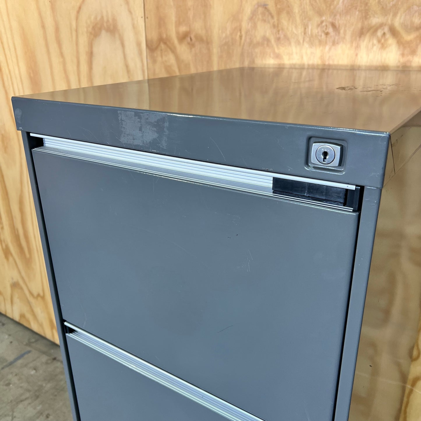 Steel Grey 4-Drawer Filing Cabinet
