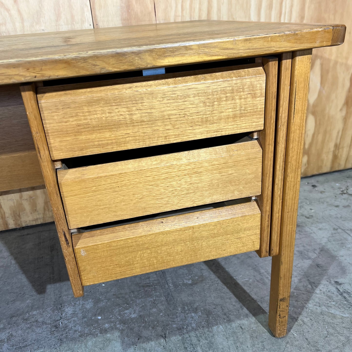Mid Century Desk with three drawers