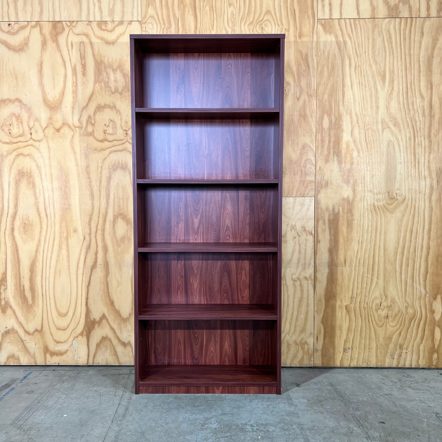 Five-Tier Bookcase in Dark Timber Veneer