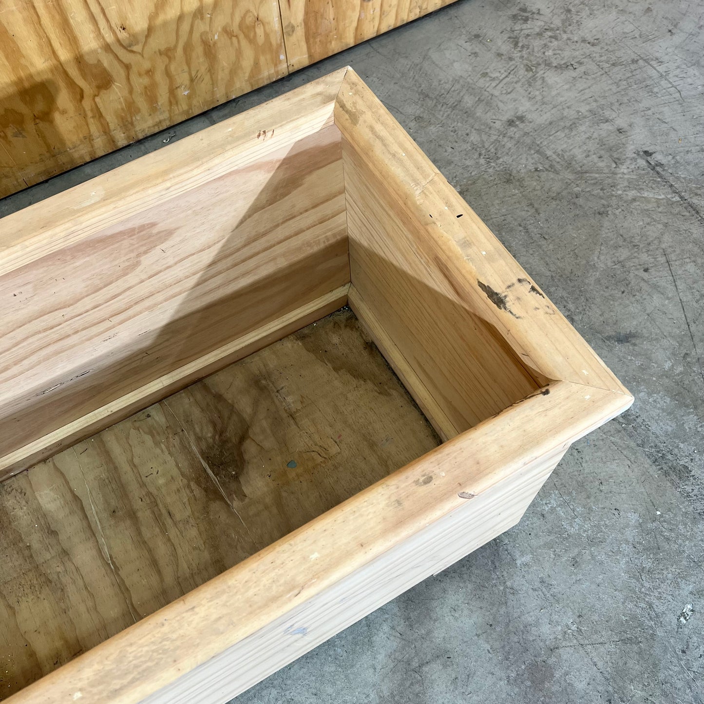 Timber Planter on Castor Wheels