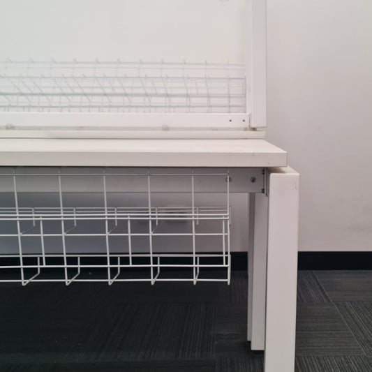 White Desk with cable management