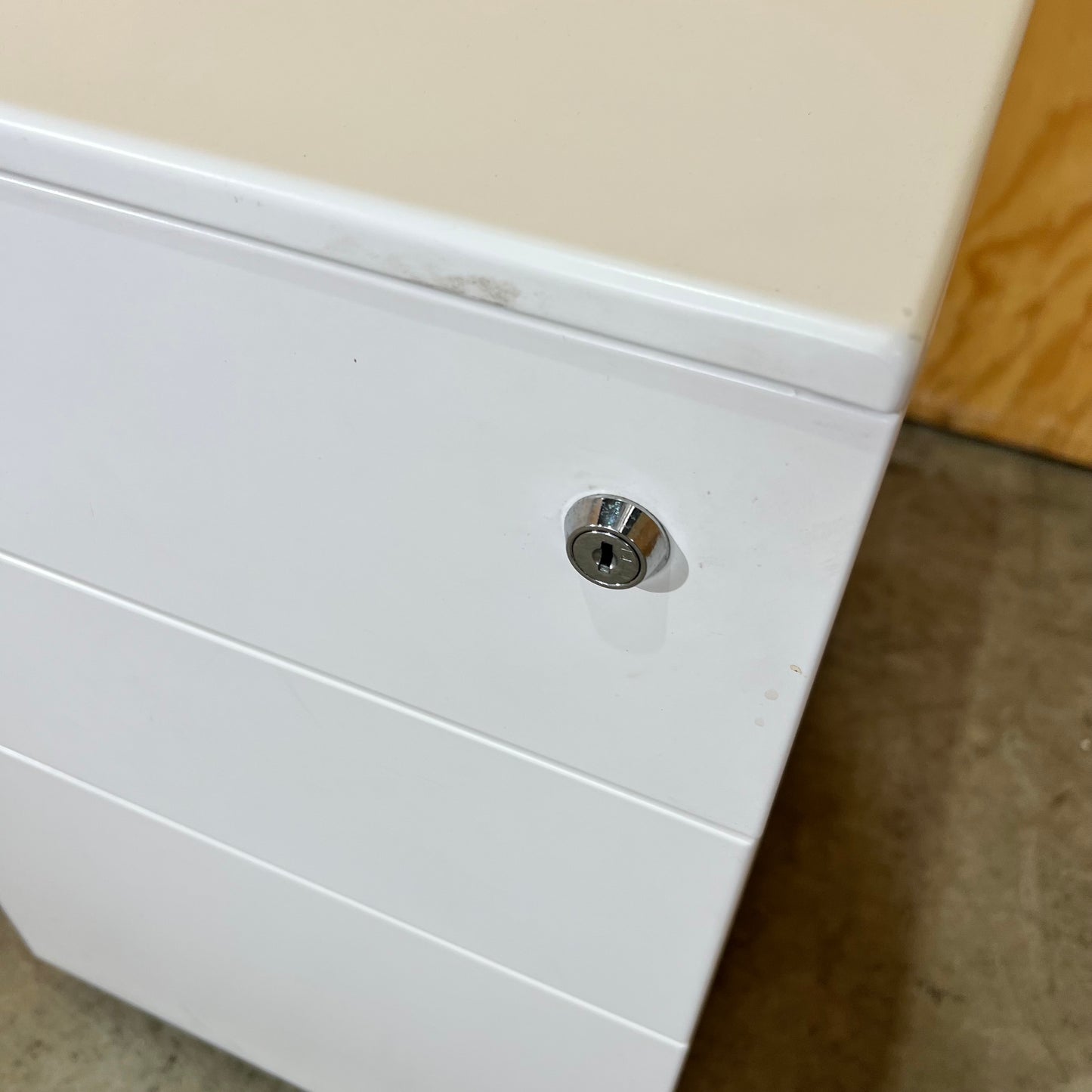 3-Drawer Pedestal in White