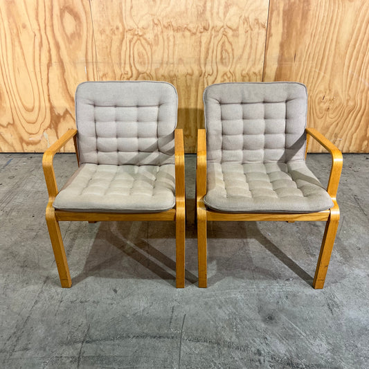 Kinnarps 1980s Scandinavian Bentwood Armchair (B Grade Quality)
