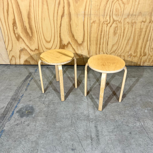 Vintage IKEA Frosta Birch Bentwood Stools