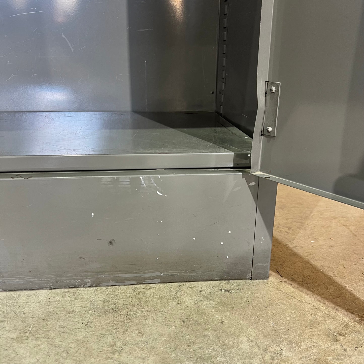 Grey Metal 2 Door Cabinet