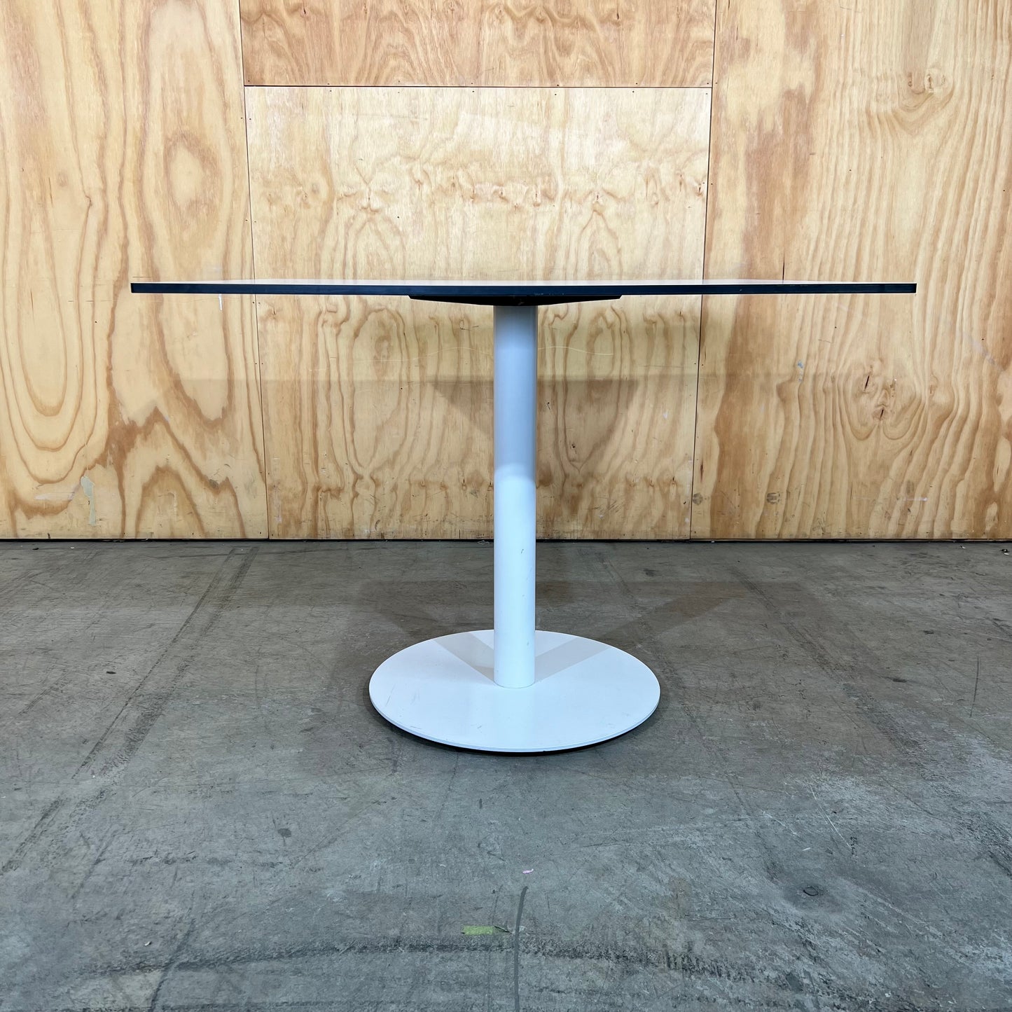 Square Table in White Laminate