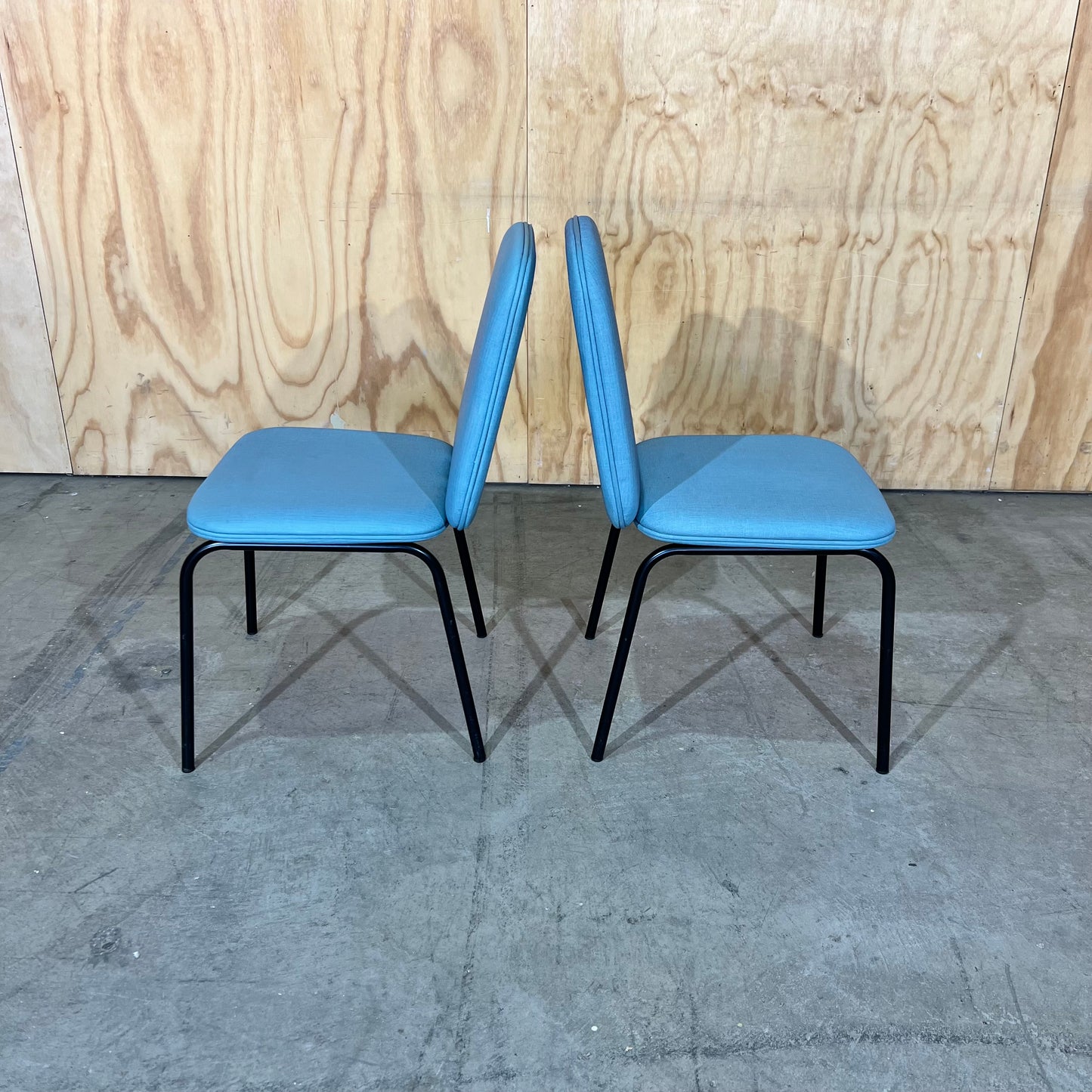 Blue Vinyl Wrap Chairs