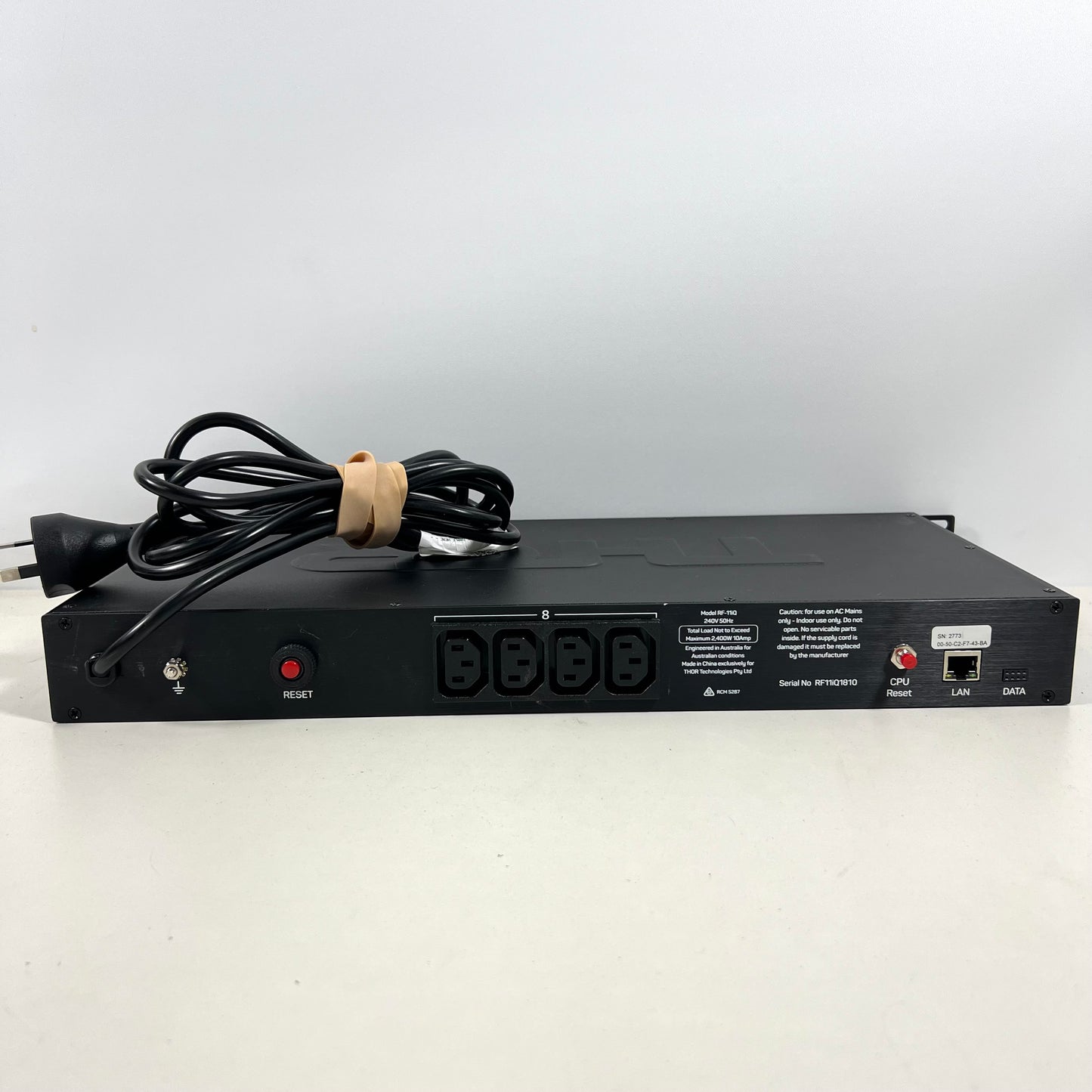 Thor RF11 Smart Guard 1RU Powerboard Filter & Surge Protection Rack