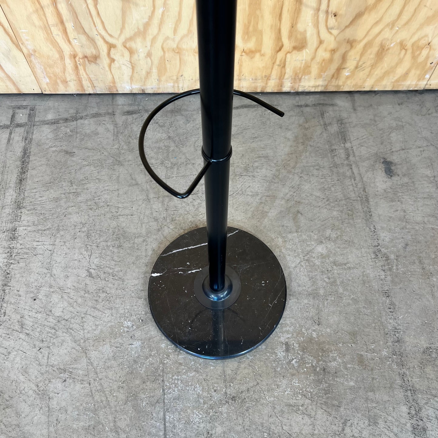 Black Metal Coat Rack with Ball Knobs and Marble Base