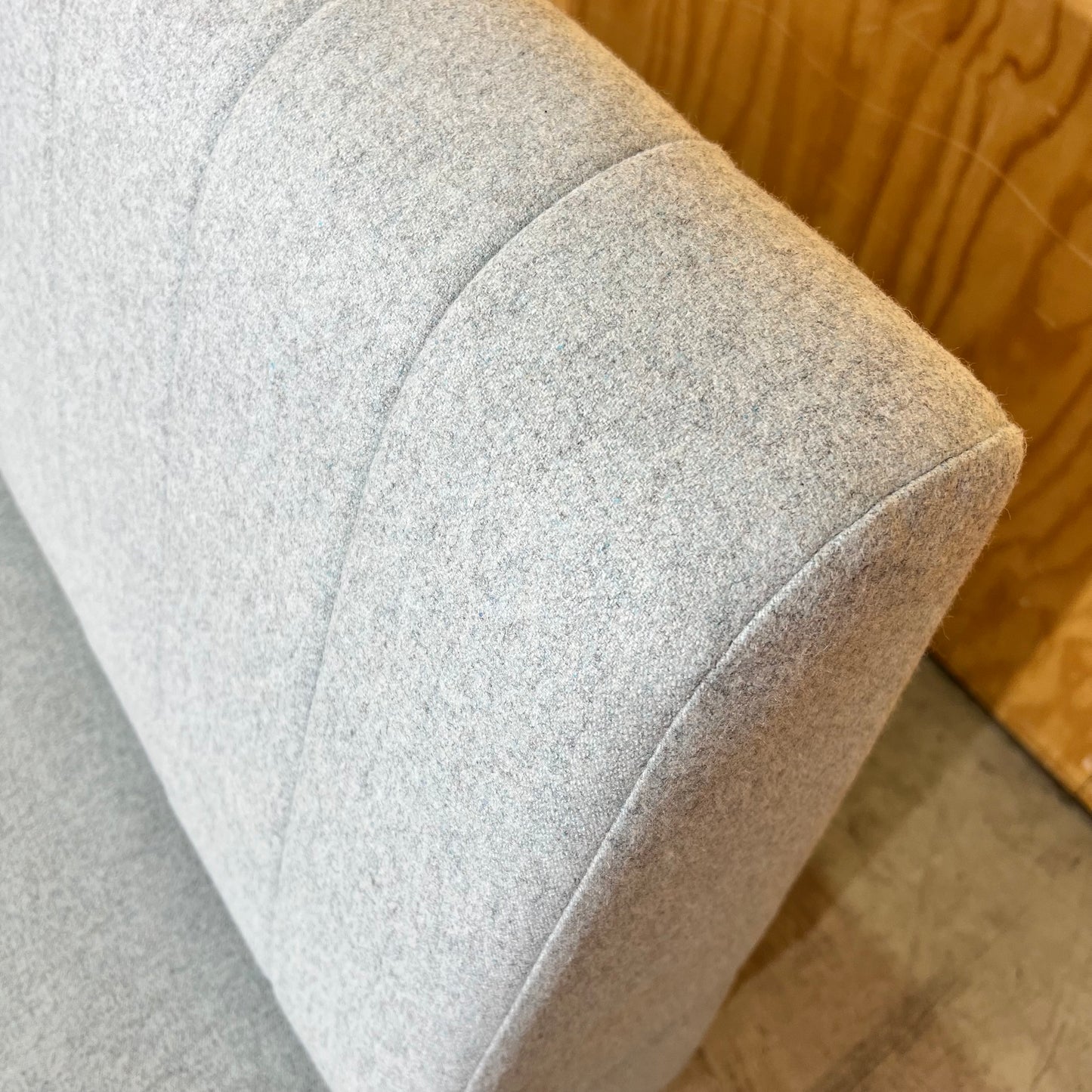 Grey/Light Blue Two Person Booth Seat