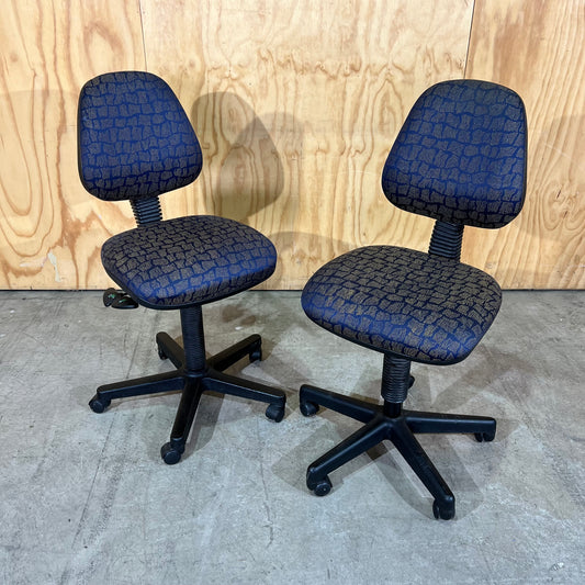 Blue Patterned Task Chair