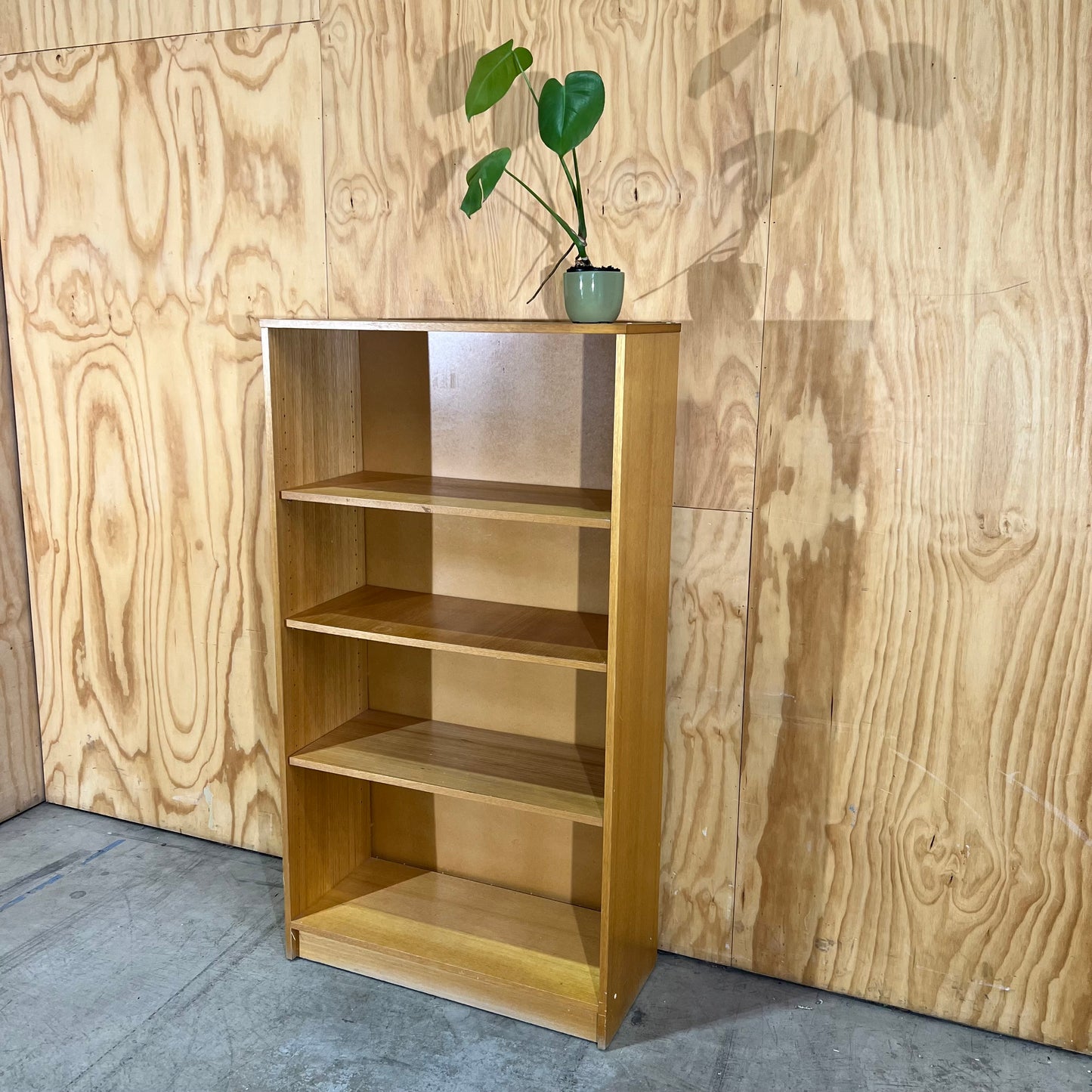 Mid-Century Aesthetic Pine Bookshelf