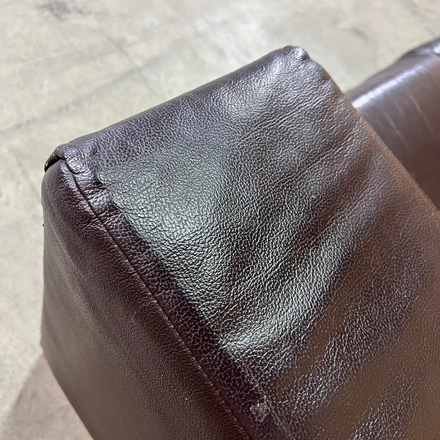 Leather 2 Seater Sofa in Black and Dark Brown