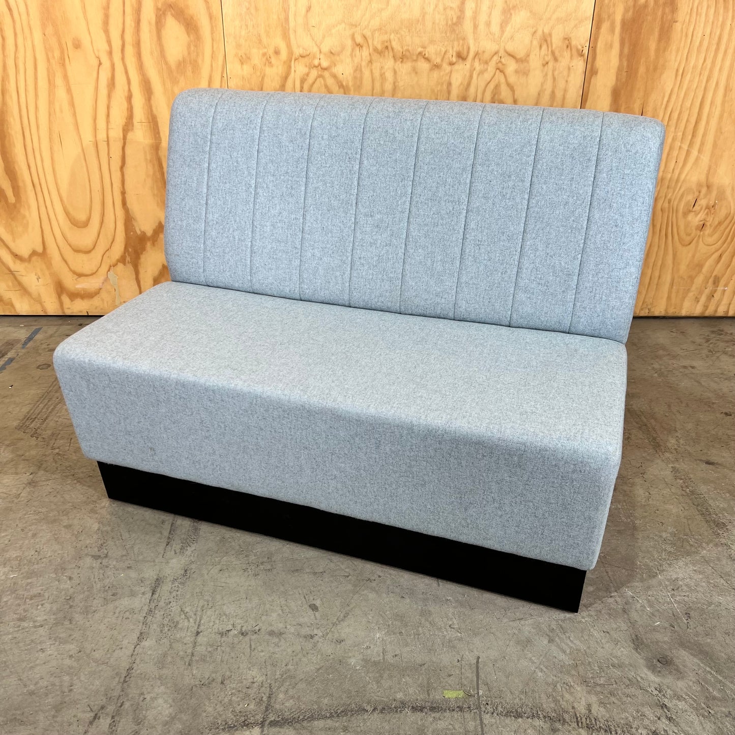 Grey/Light Blue Two Person Booth Seat