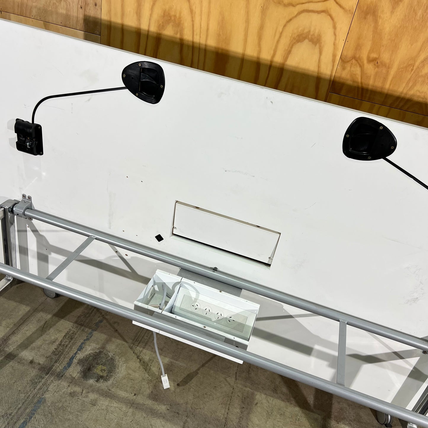 Large White Flip Table with Power Box