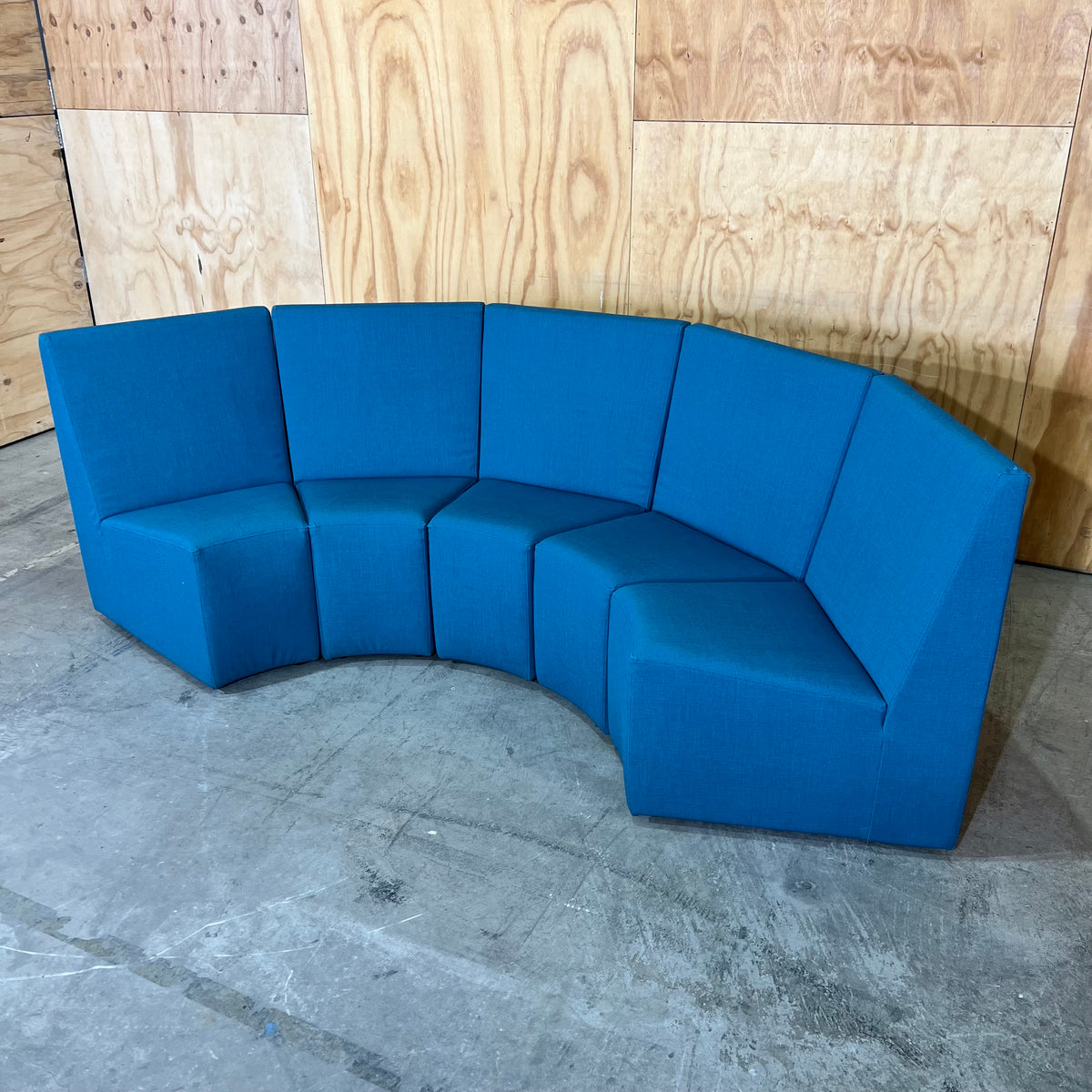 Teal Vinyl Modular Sofa Piece