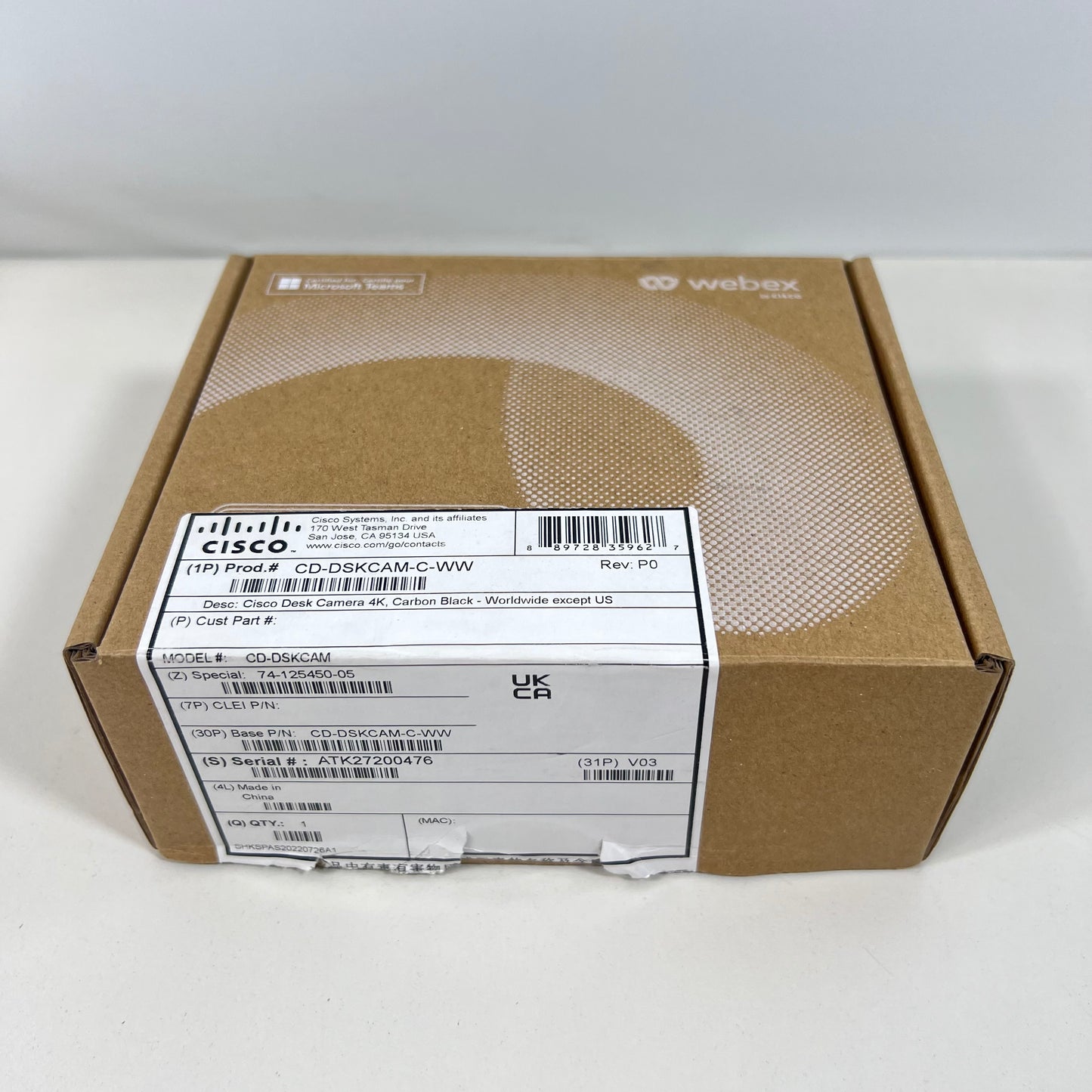 Cisco 4K Desk Camera