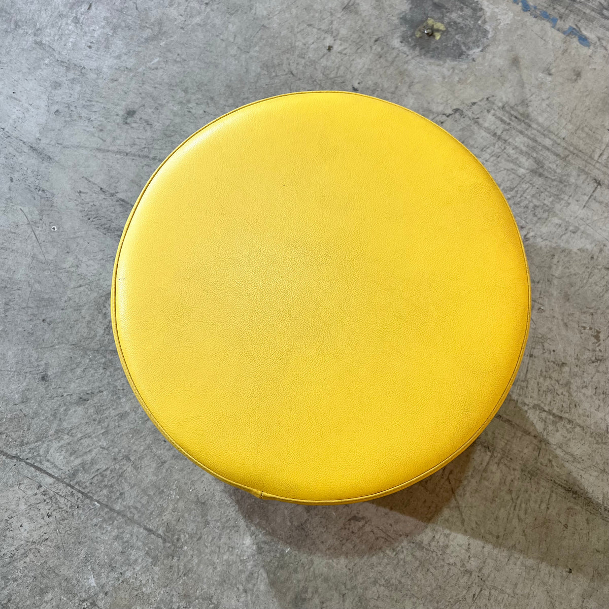 Round Vinyl Upholstered Stool/Ottoman