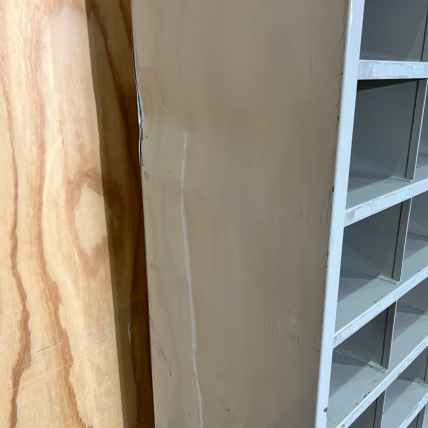 Industrial Steel Pigeon Hole Unit - Putty Grey