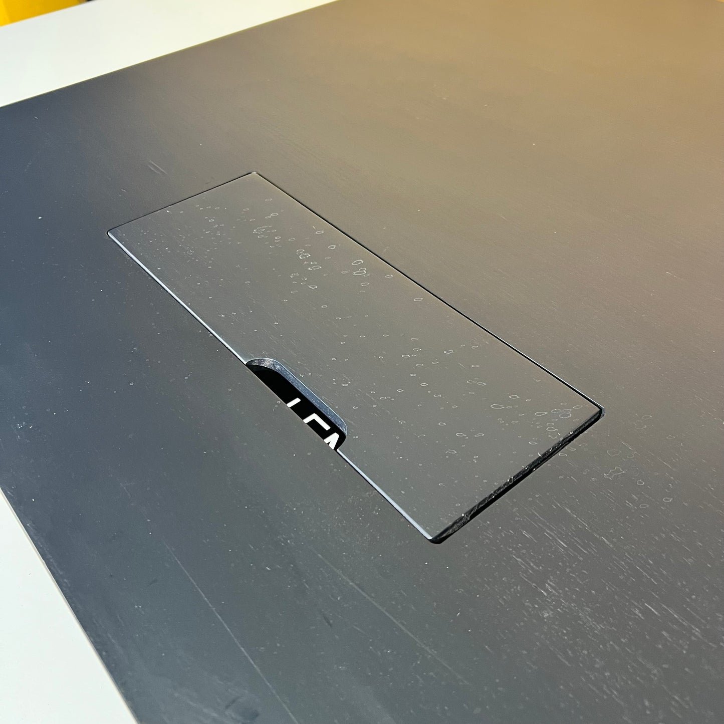 Minimalist Desktop Monitor Riser with Cable Access