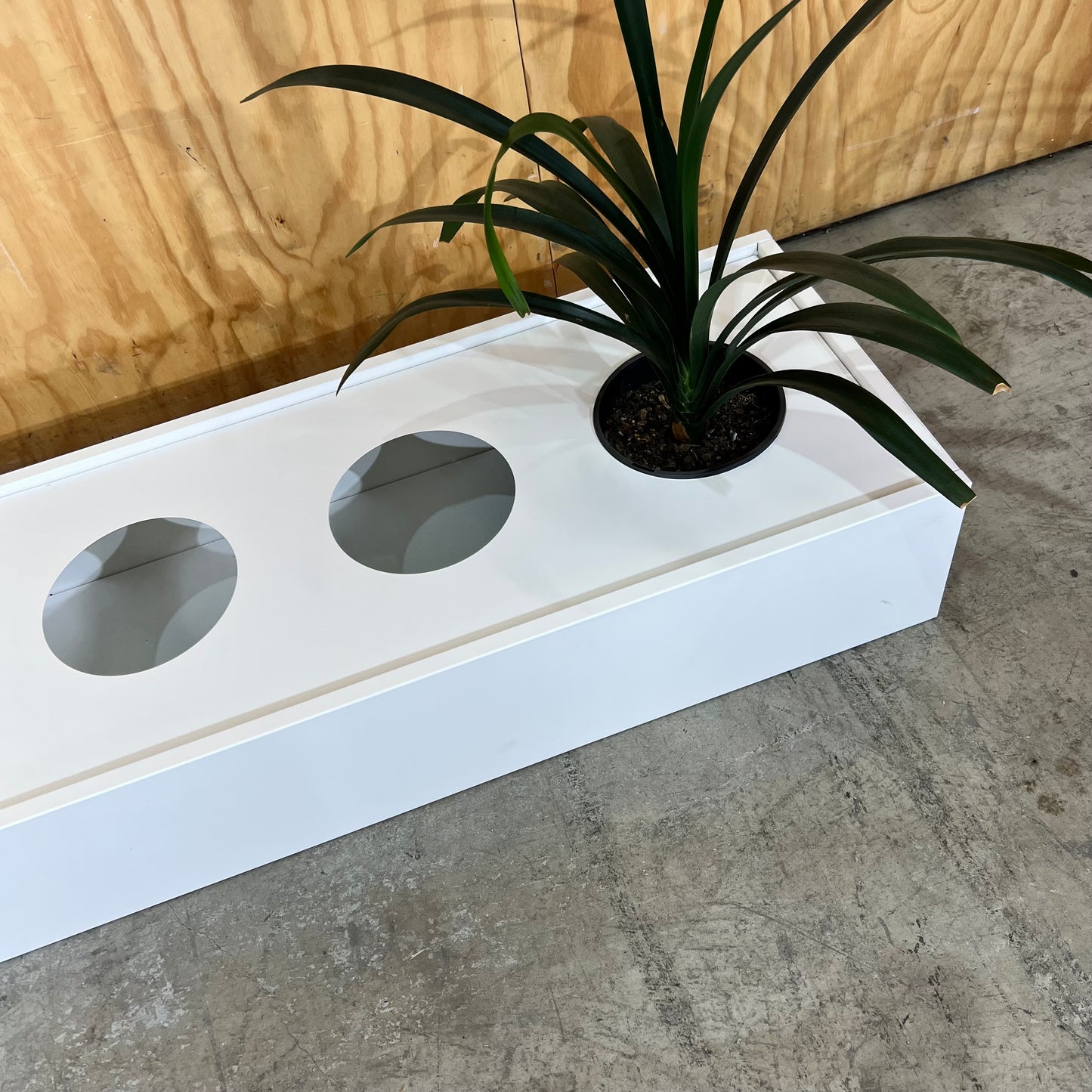 White Long Planter Box