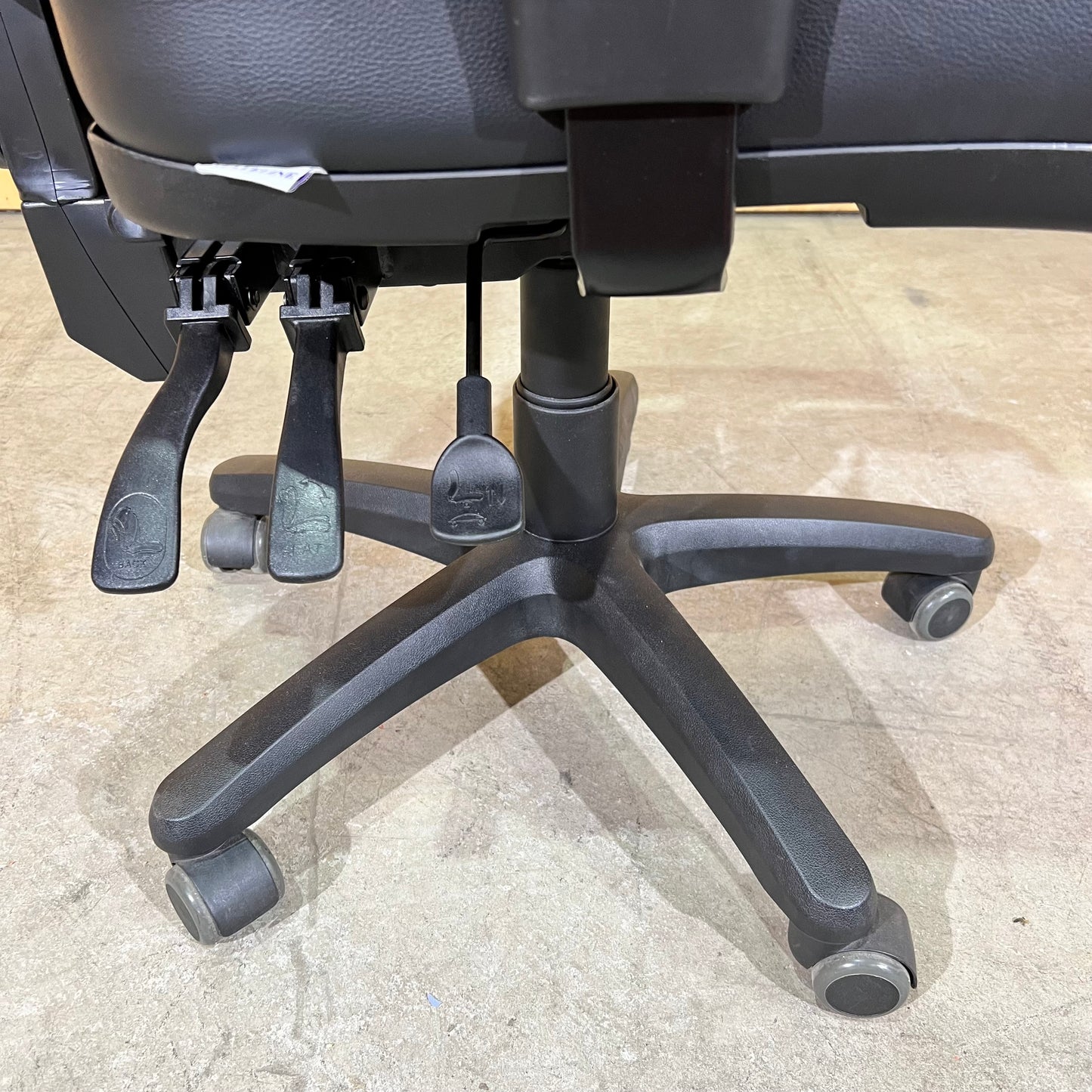 Stateline Leather-Look Executive Chair in Black