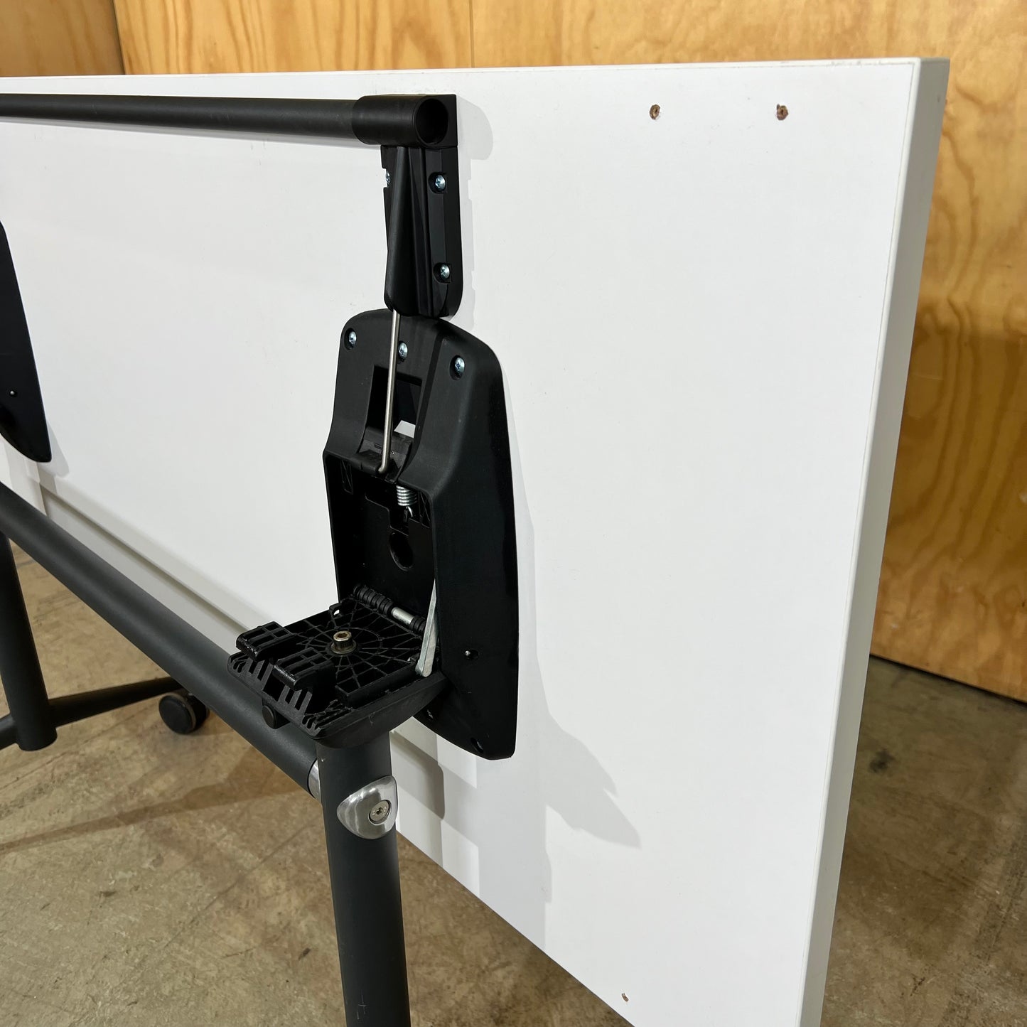 White Flip Table on Castors