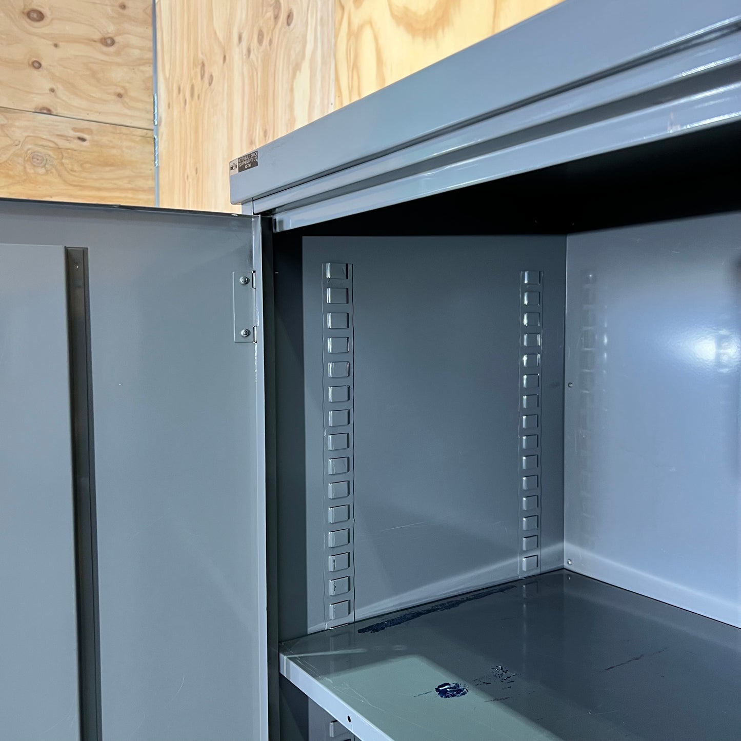 Grey Metal 2 Door Cabinet