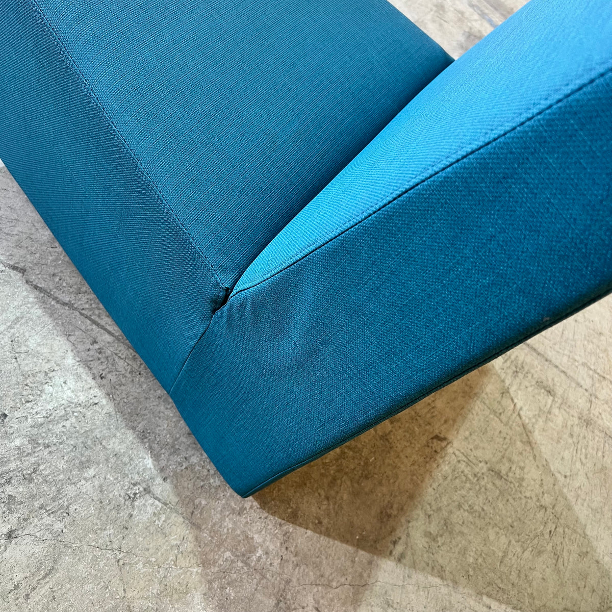 Teal Vinyl Modular Sofa Piece