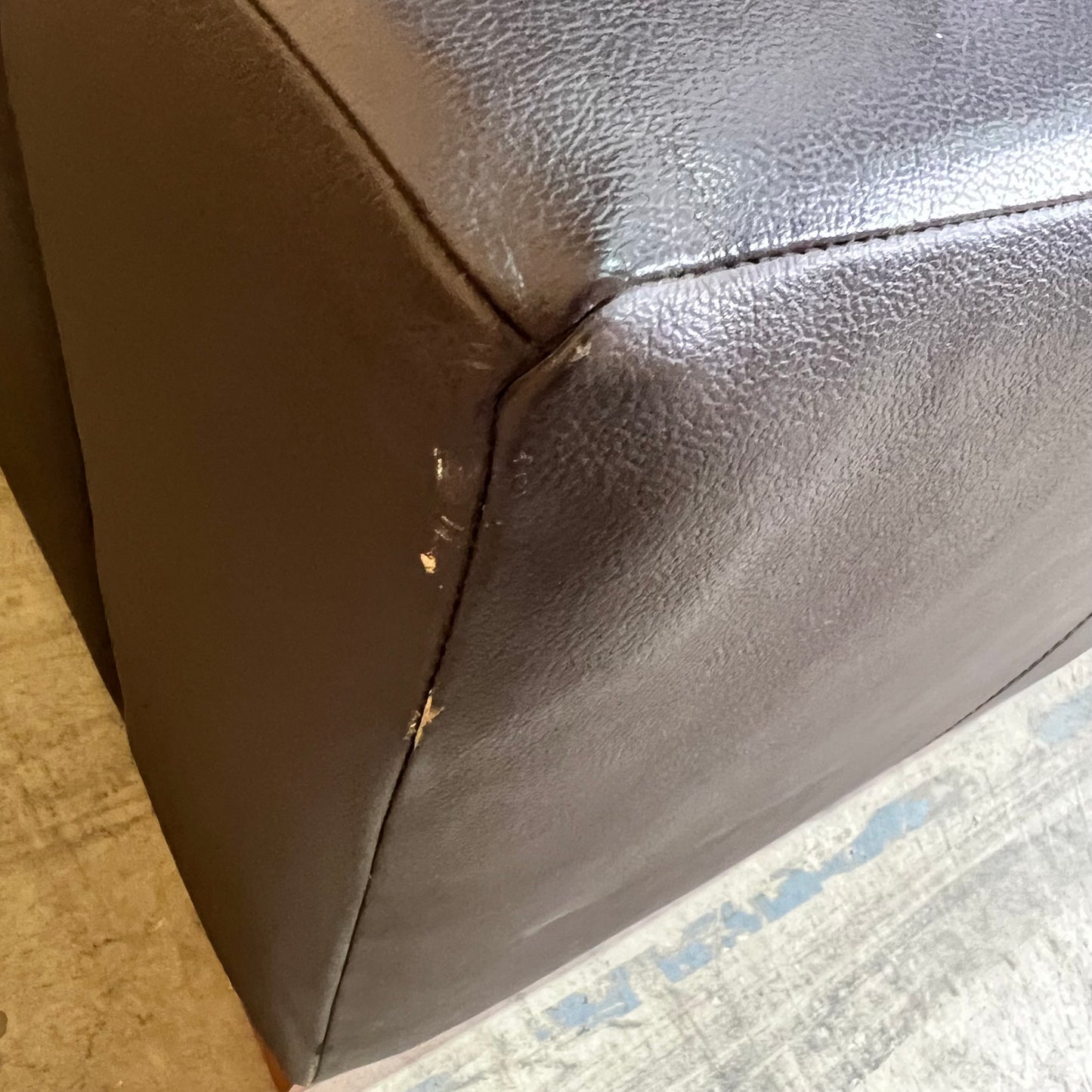 Leather 2 Seater Sofa in Black and Dark Brown