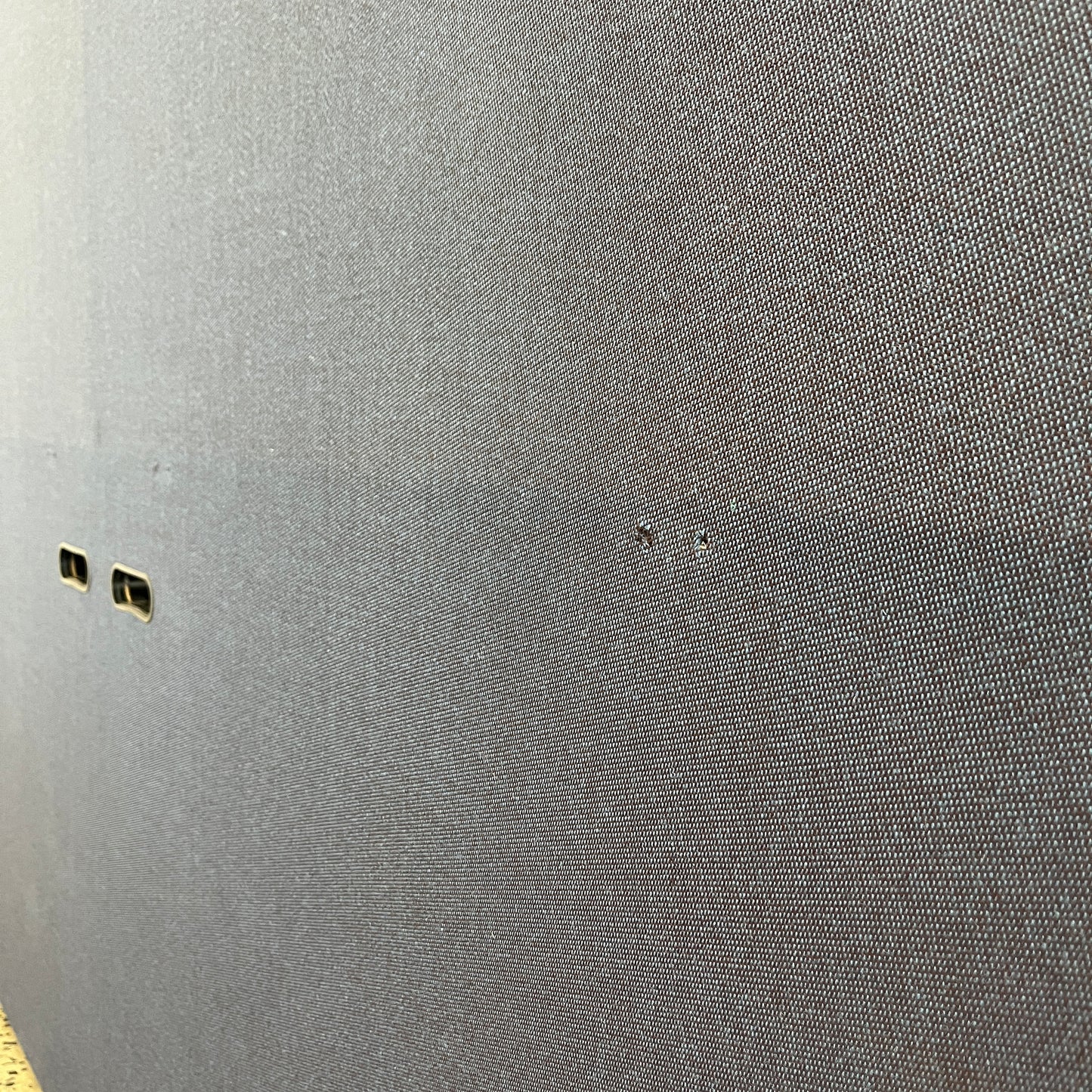 Zenith PRECINCT POD double sided in Blue with Wooden Laminate Desktop