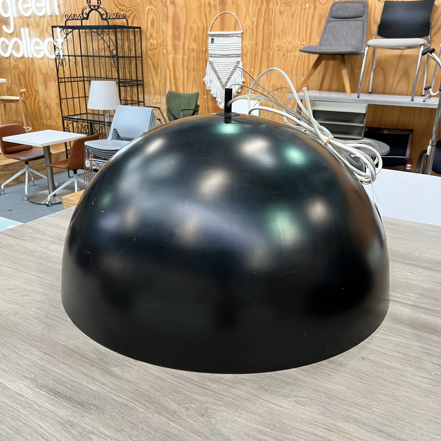 Dome Metal Pendant Light in Black Matte Finish
