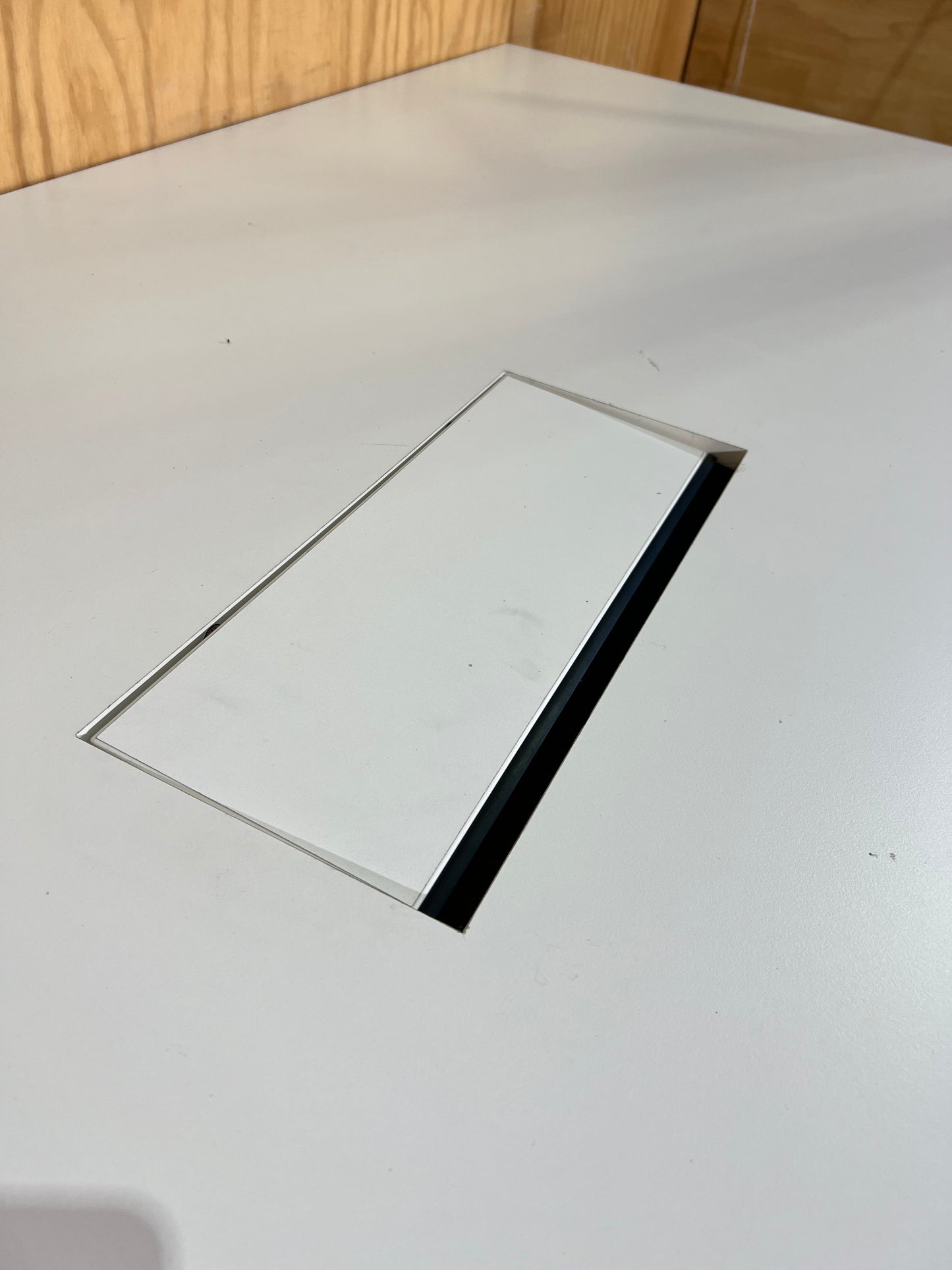 Large White Flip Table with Power Box