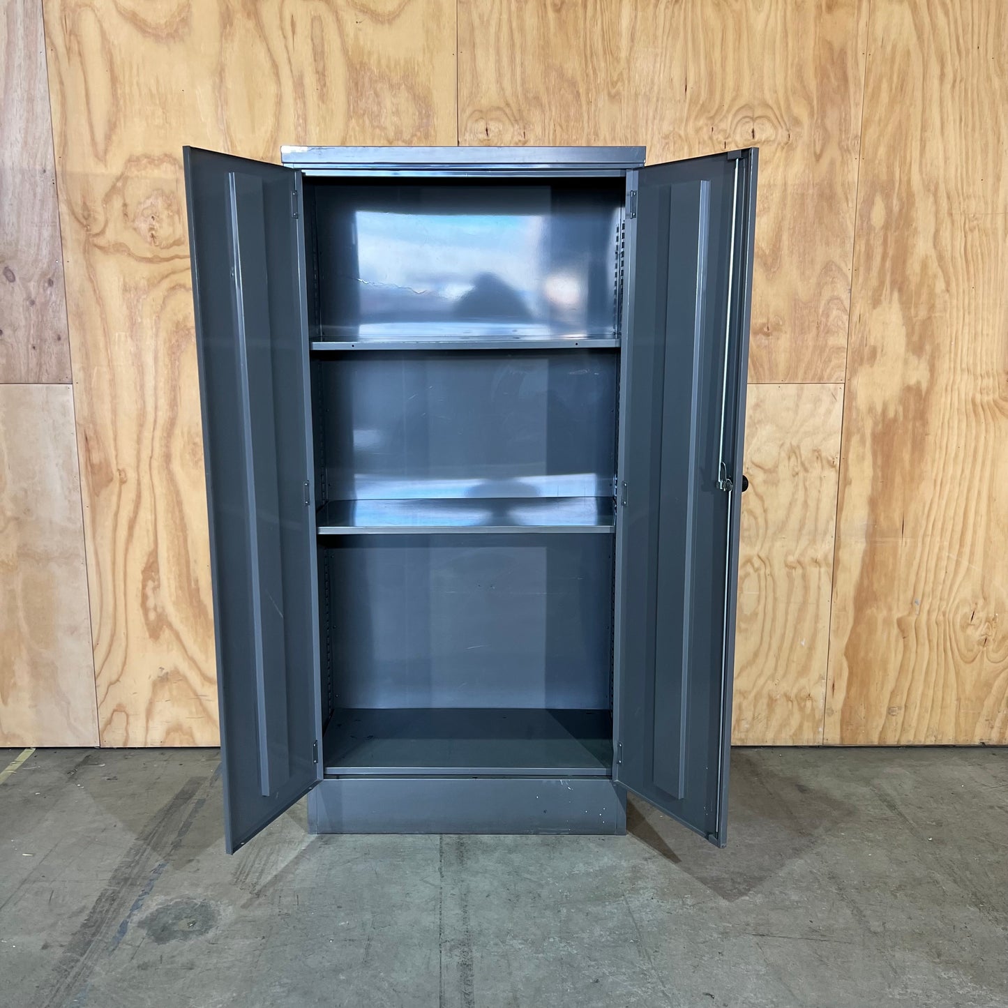 Grey Metal 2 Door Cabinet