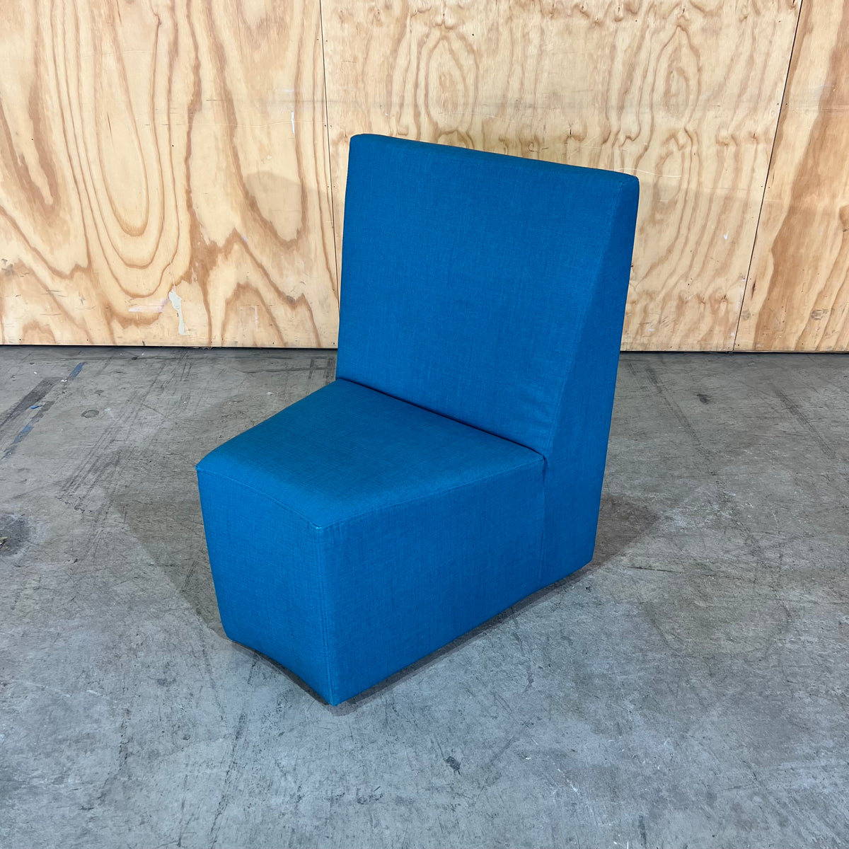 Teal Vinyl Modular Sofa Piece