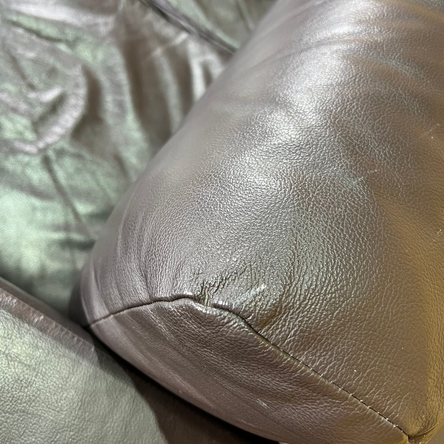 Leather 2 Seater Sofa in Black and Dark Brown