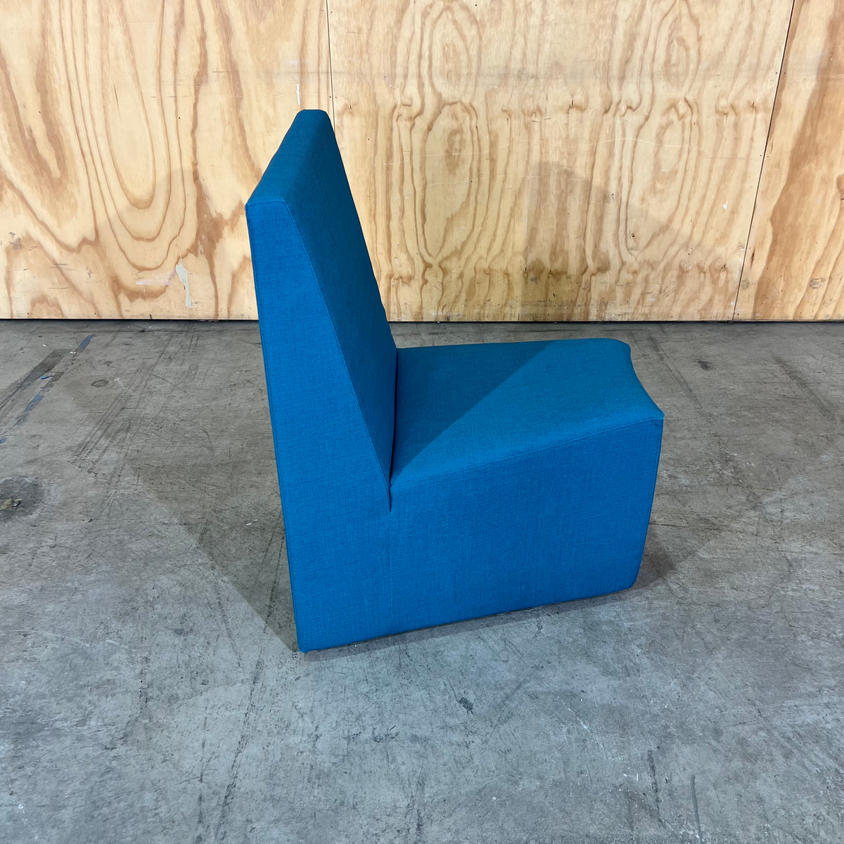 Teal Vinyl Modular Sofa Piece