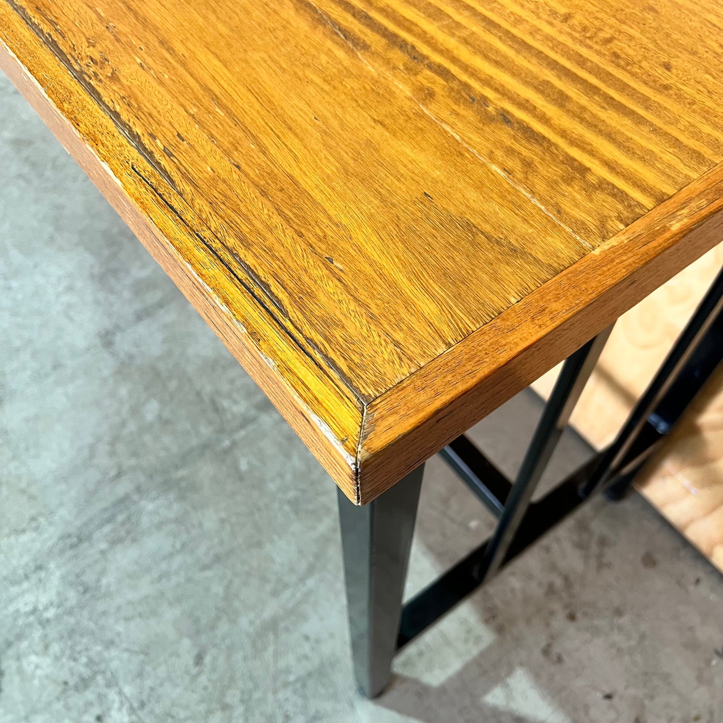 Long Timber Narrow High Bench Table