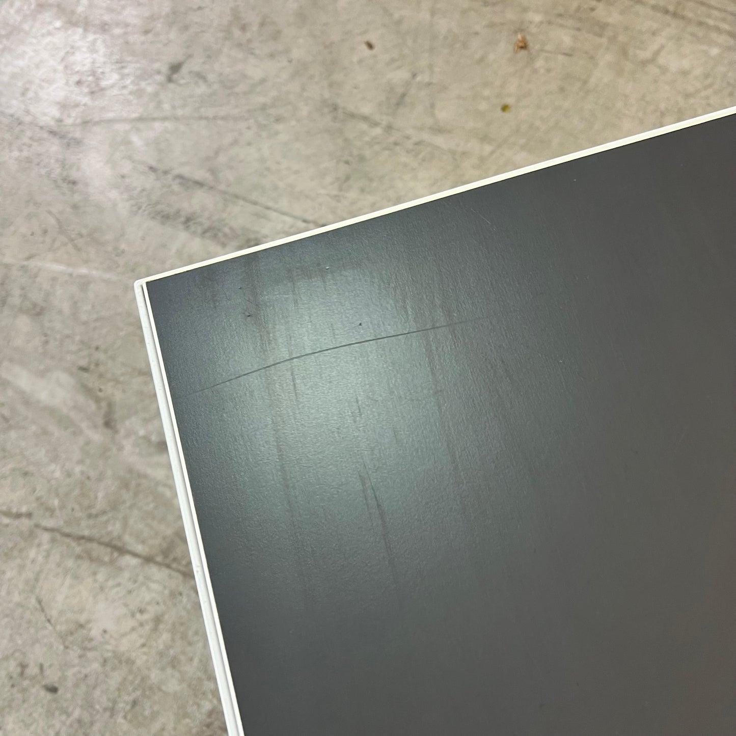Small White & Charcoal IKEA Nyboda Side Table