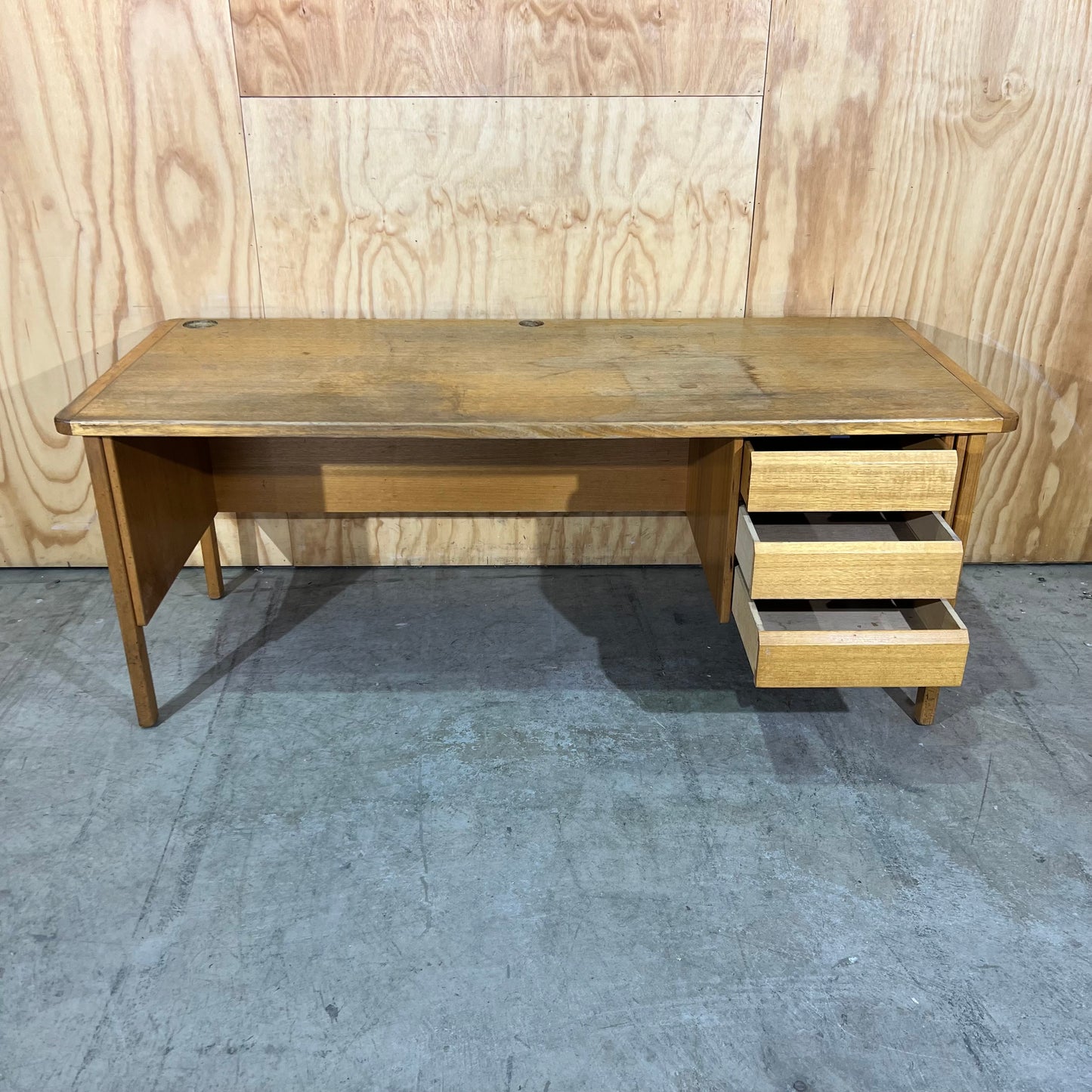Mid Century Desk with three drawers