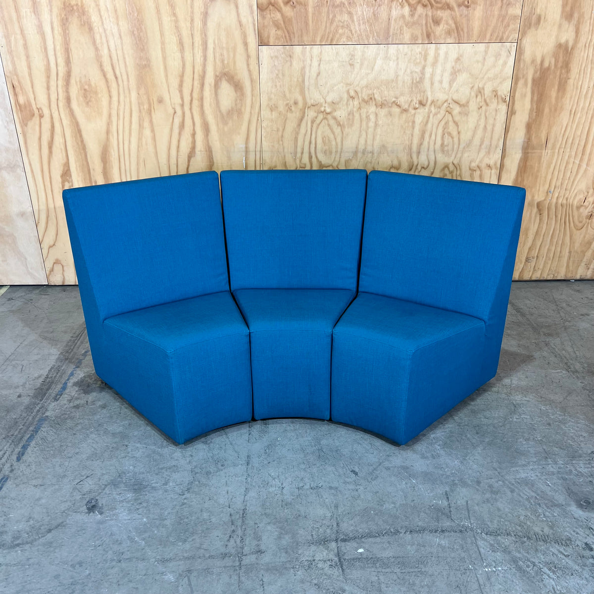 Teal Vinyl Modular Sofa Piece