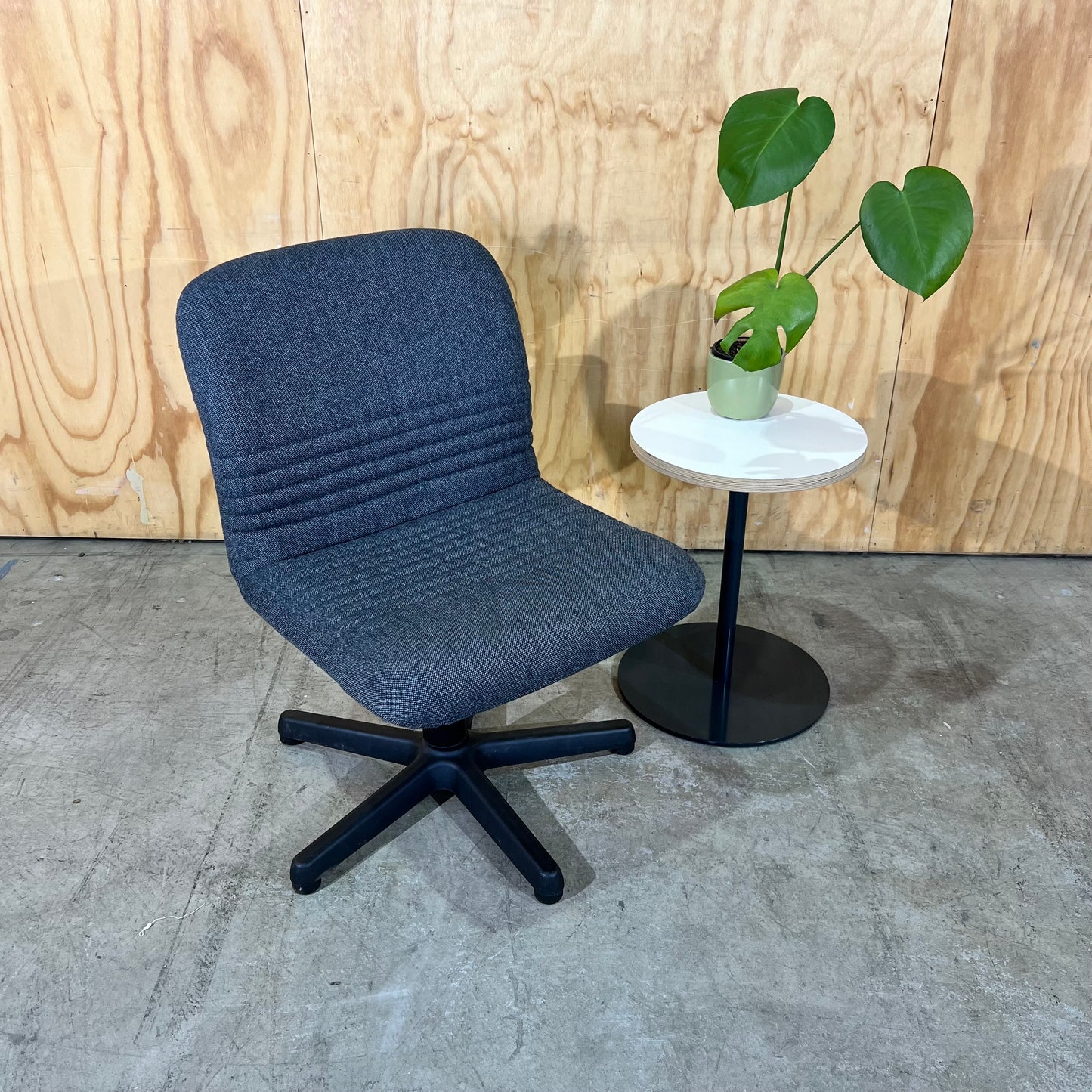 Commerical Grey Upholstered Task Chair without Arms