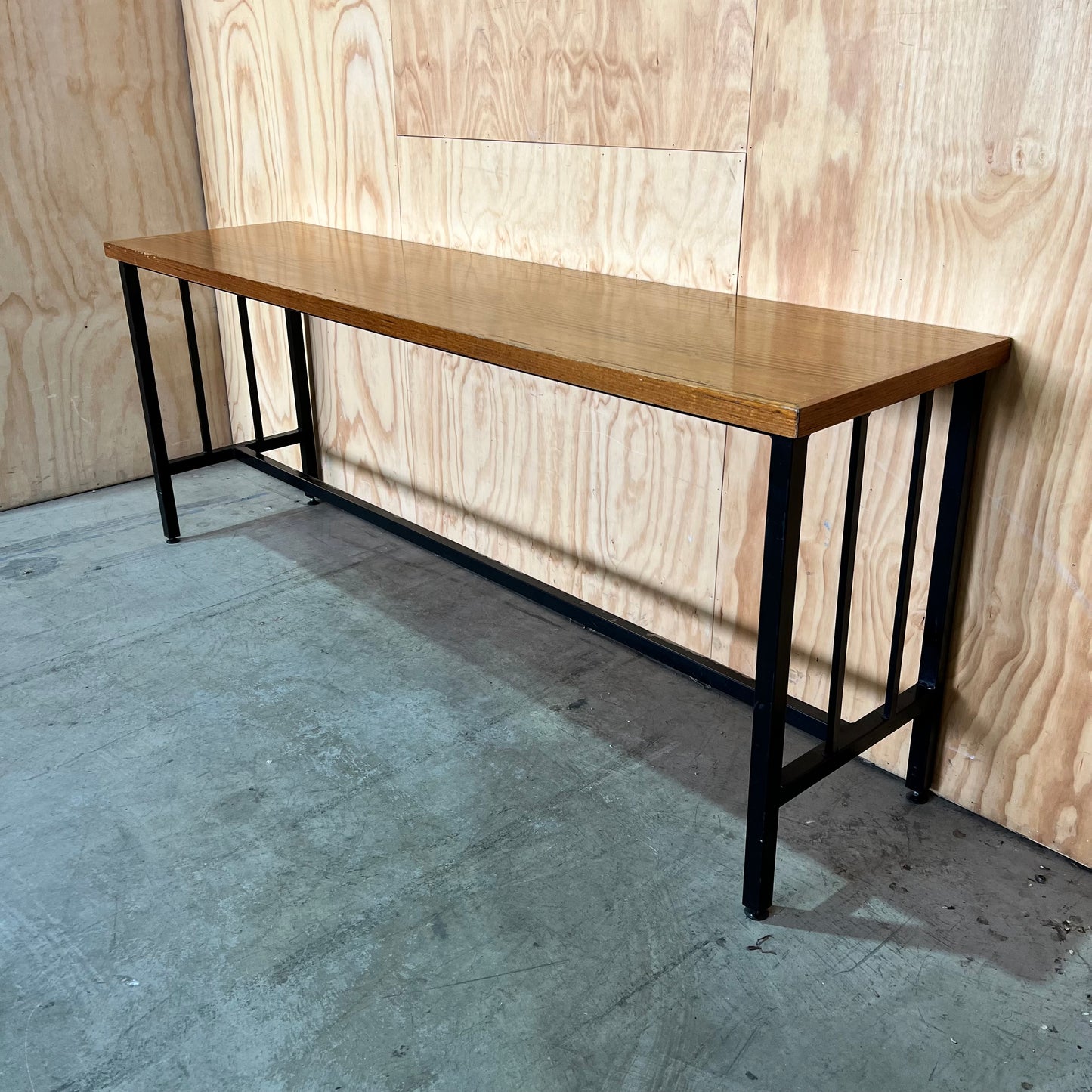 Long Timber Narrow High Bench Table