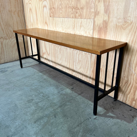 Long Timber Narrow High Bench Table