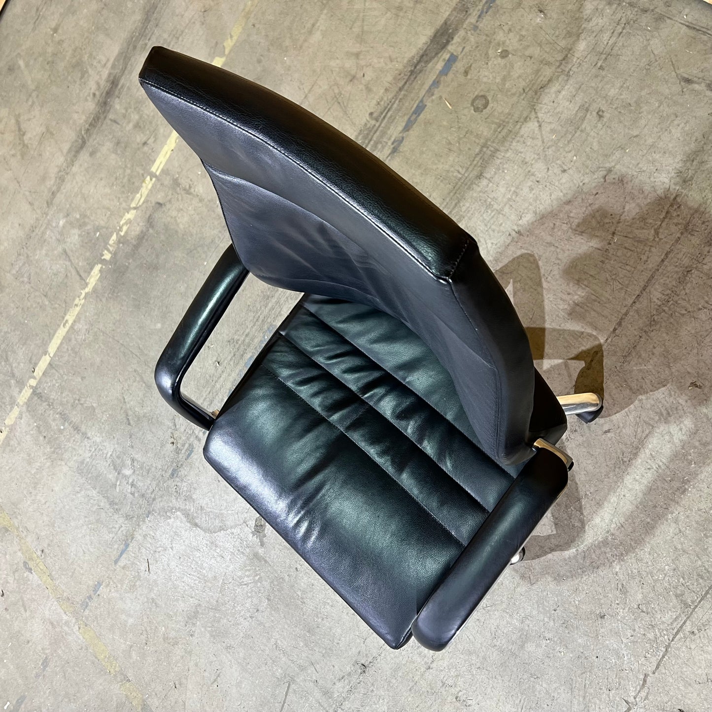 Black Leather executive chair with arms